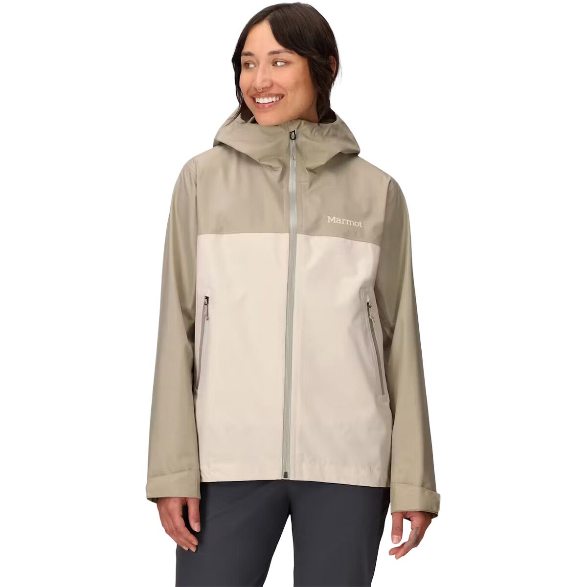 Marmot Women's Minimalist Pertex Jacket in Shale Grey / Birch Bark - Size: XL