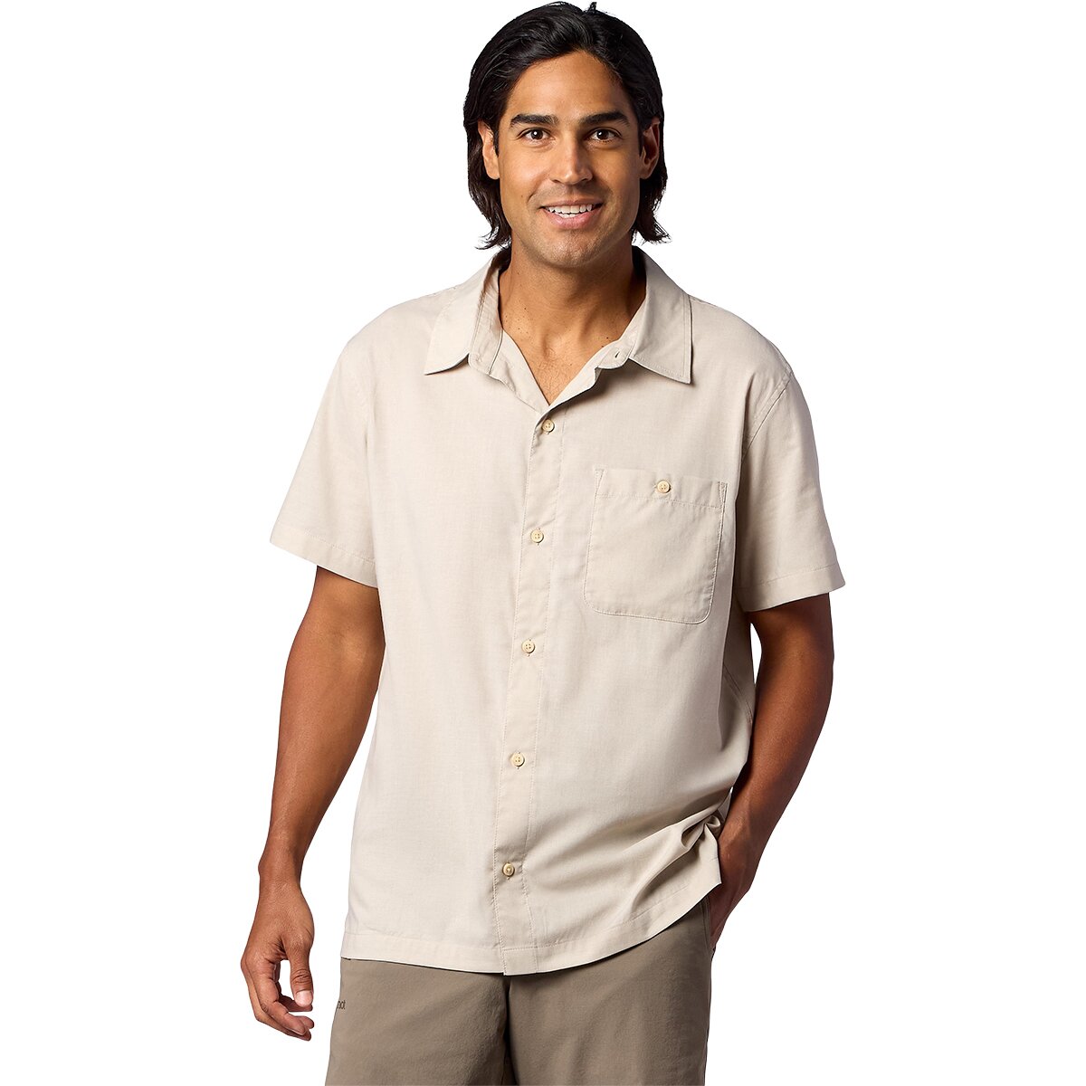 Marmot Men's Cedrus Short-Sleeve Shirt in Birch Bark - Size: Medium