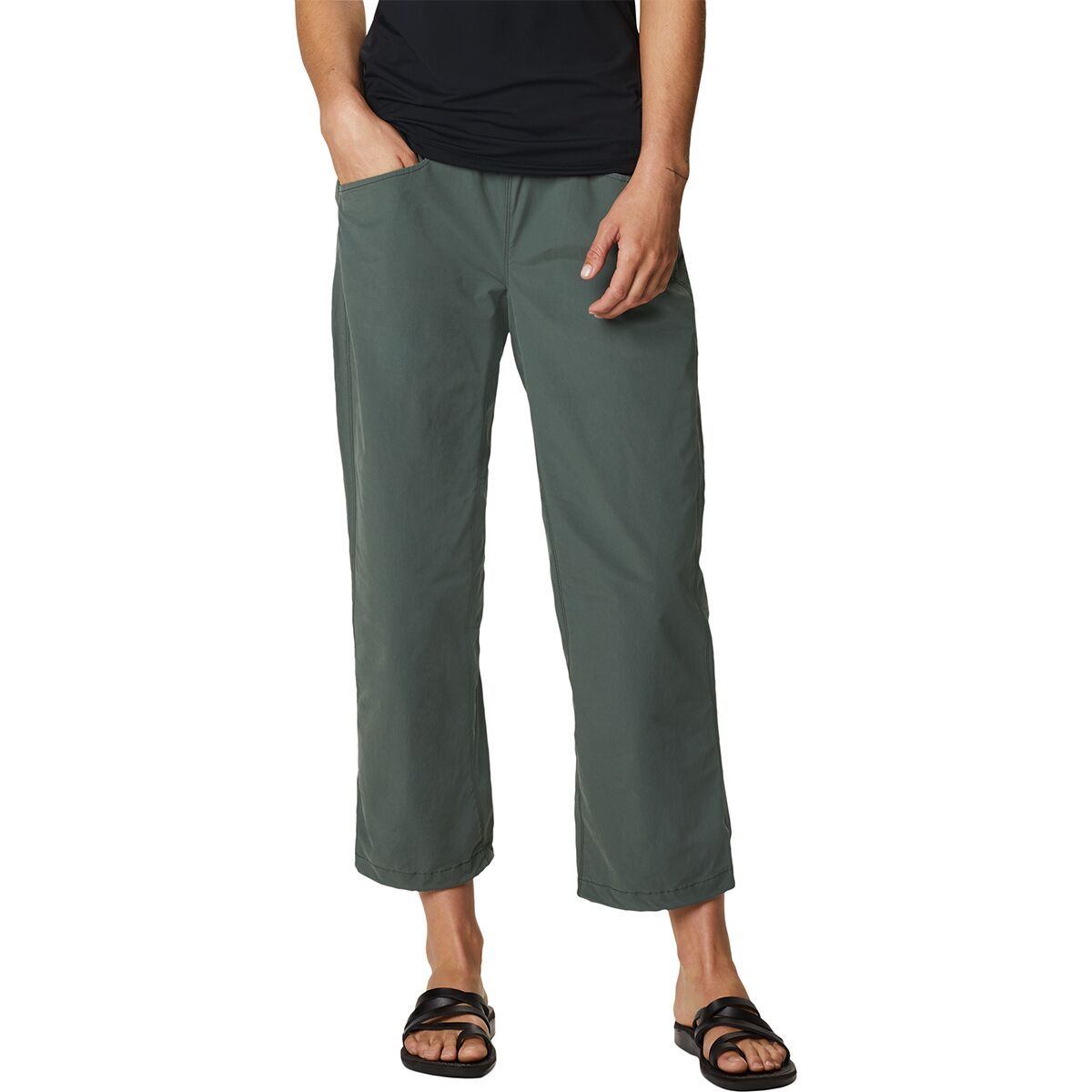 【WONDER WONDER】Viant two pin tuck slab cotton long wide pt Mountain Hardwear Wondervalley Pant - Women's - Women