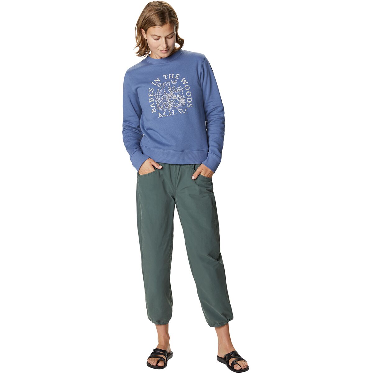 【WONDER WONDER】Viant two pin tuck slab cotton long wide pt Mountain Hardwear Wondervalley Pant - Women's - Women