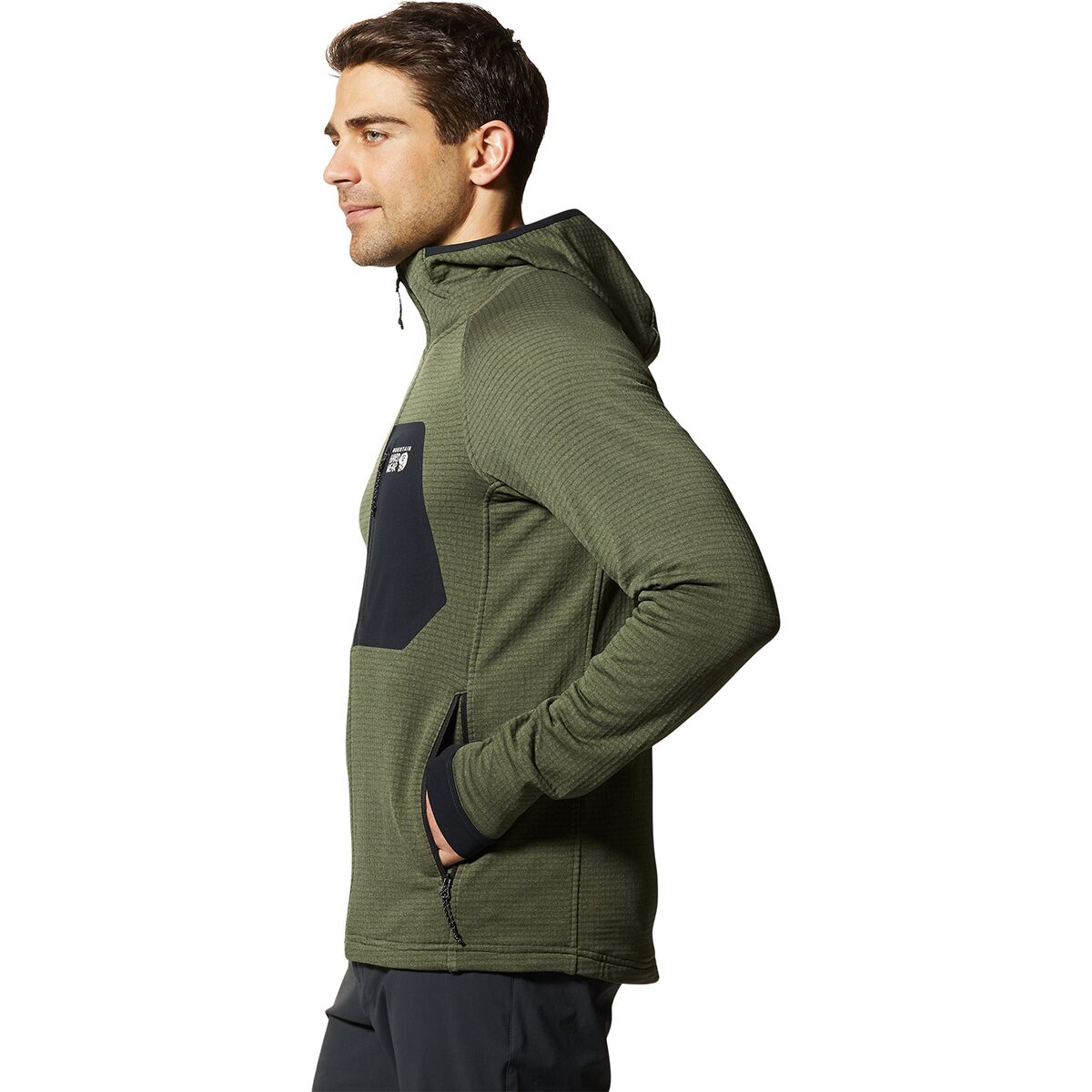ANSWER4 Power Grid™ Full-ZipHoodie khaki Men's Polartec® Power