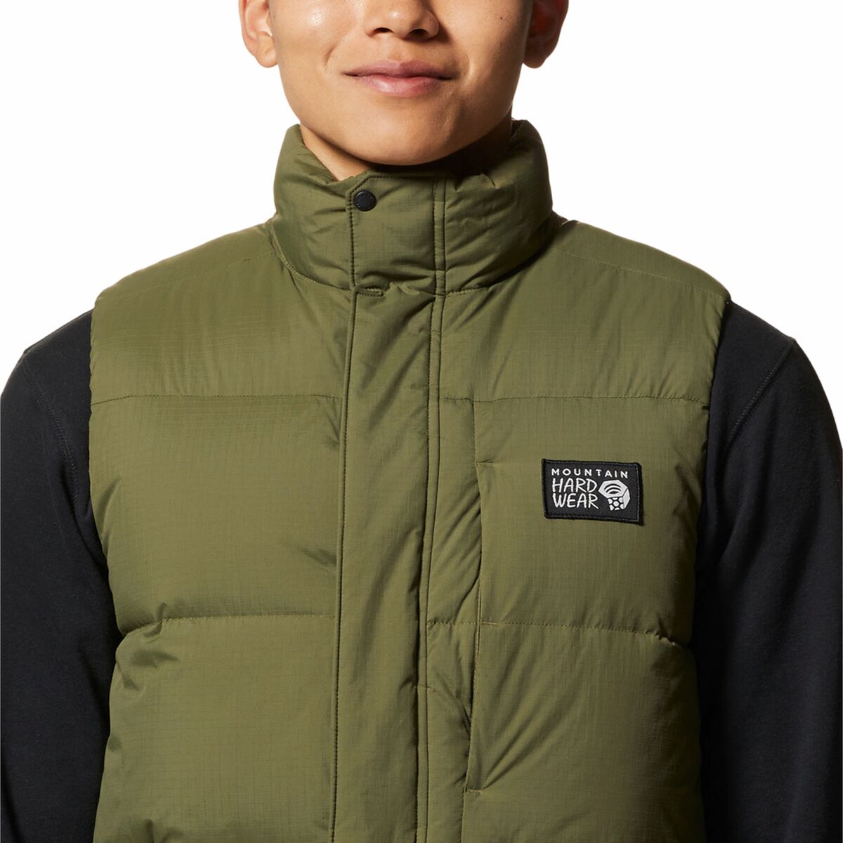 Okinawa Prefecture Black Down Vest Womens Mountain Hardwear