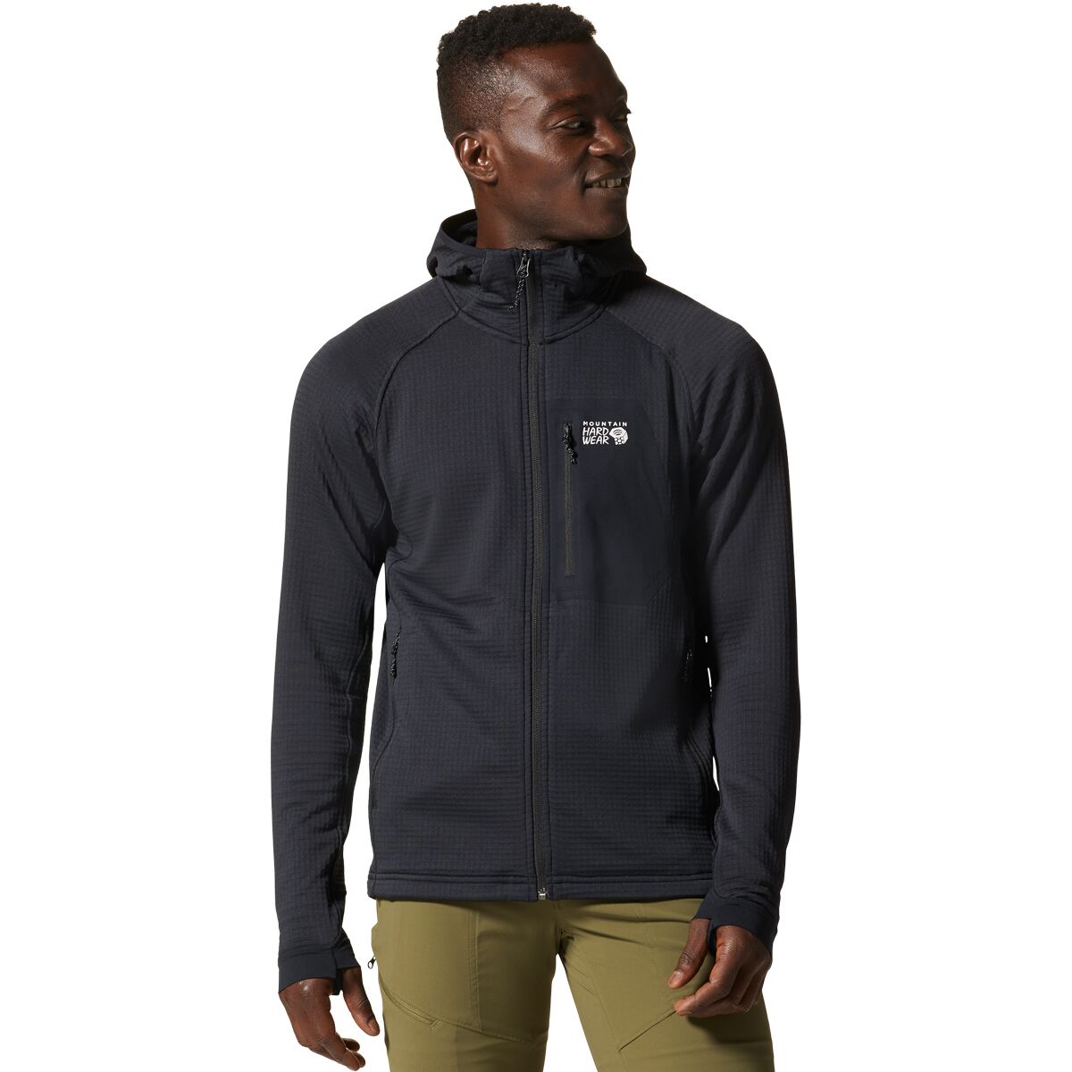 POLARTEC POWER GRID ZIP UP HOODIE XLサイズ Mountain Hardwear Polartec Power Grid Full-Zip Hoodie - Men's - Men