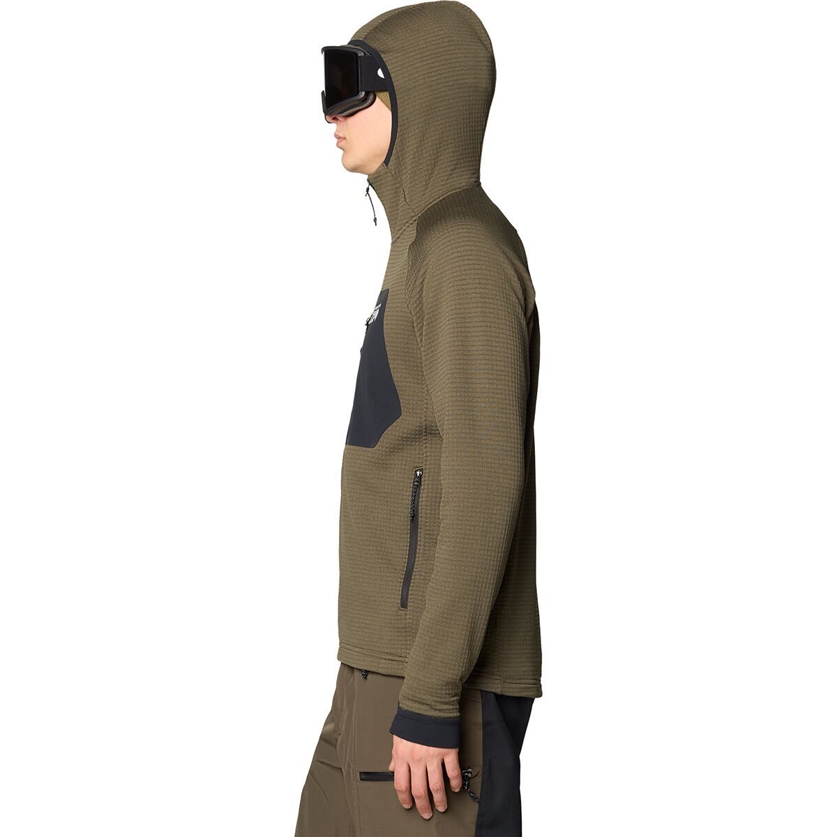 ANSWER4 Power Grid™ Full-ZipHoodie khaki Mountain Hardwear Polartec Power Grid Full-Zip Hoodie - Men's - Men