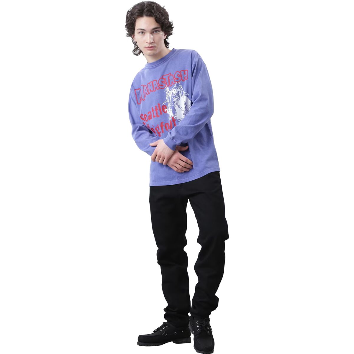 MANASTASH／マナスタッシュ／PUMICE L／S TEE BIG FOOT Manastash Pumice Big Foot LS Tee - Black