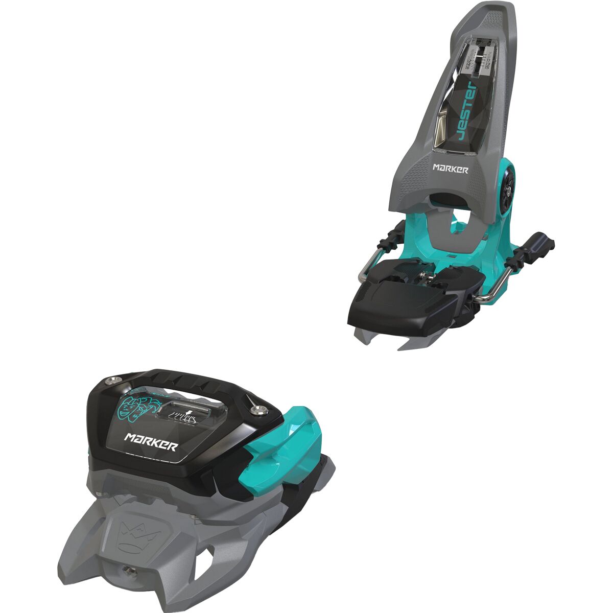 Marker Jester 16 ID Ski Binding - 2026 in Gray / Turquoise - Size: 110mm