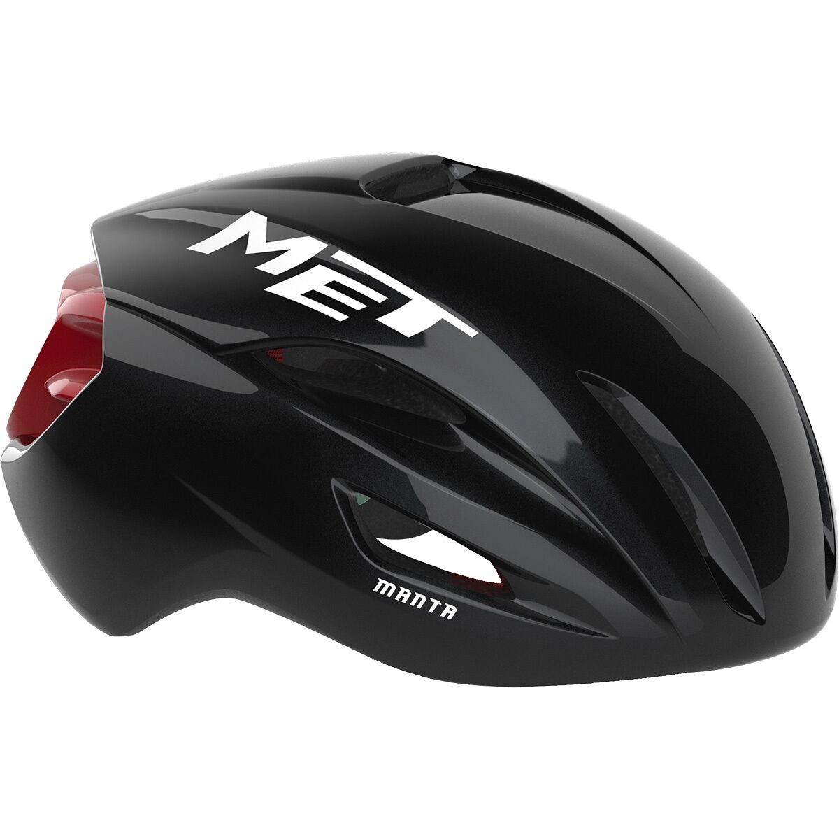 Manta Mips Helmet in Black Red Glossy - Size: Small