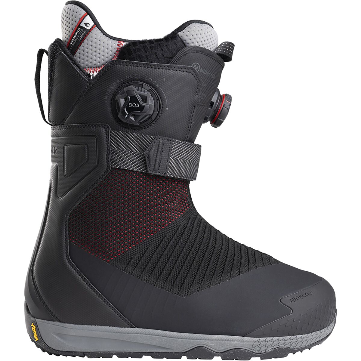 Nidecker Men's Index Snowboard Boot - 2026 in Black - Size: 10.5