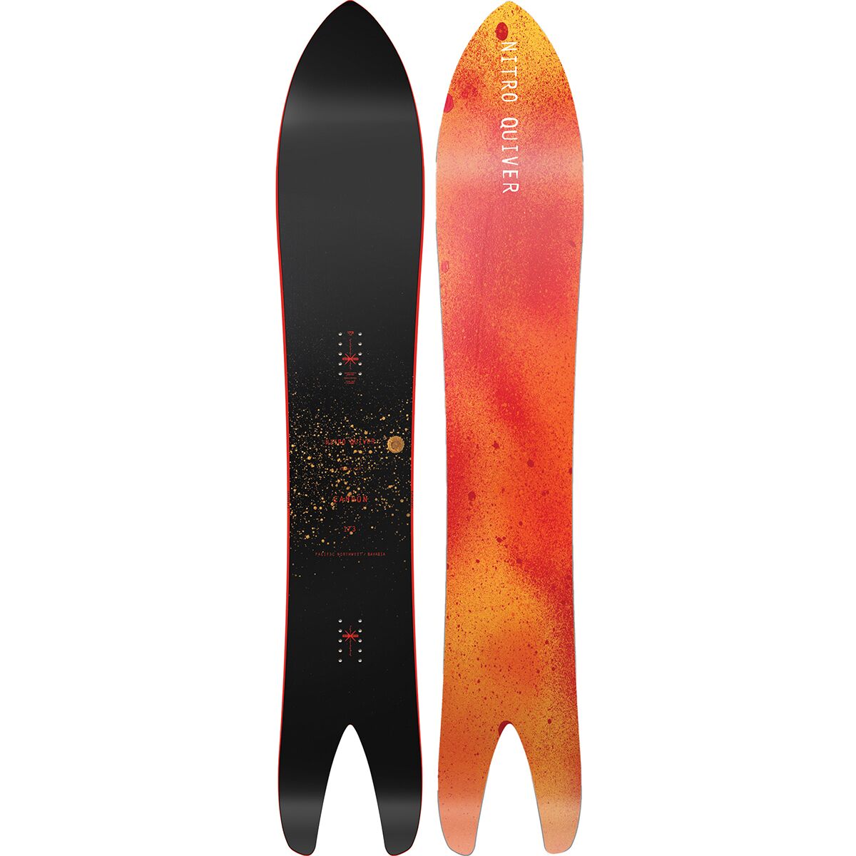 nitro powder gun snowboard The 2026 T1 out sidecut is made for laying down soul turns in the backcountry Nitro Santoku Snowboard 2026 -