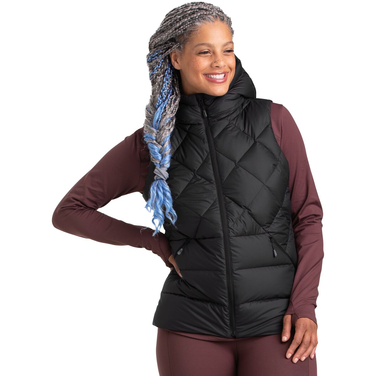 DANTON ダントンWOMEN'S HOODED DOWN VEST DAY2WOMENS_0085_ONGRAY_bdf4e9a