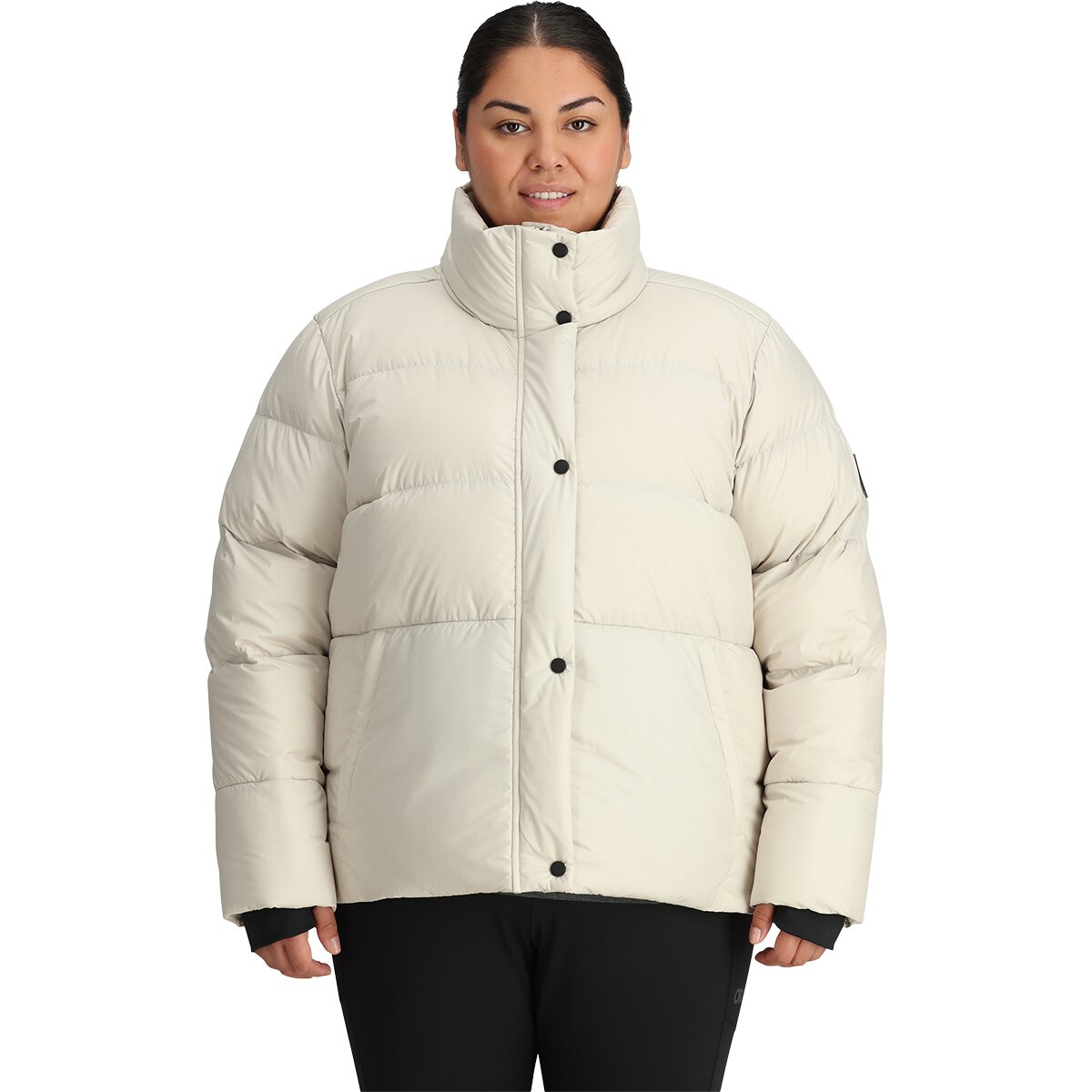 Outdoor Research Women's Coldfront Down Plus Jacket in Oyster - Size: 3X