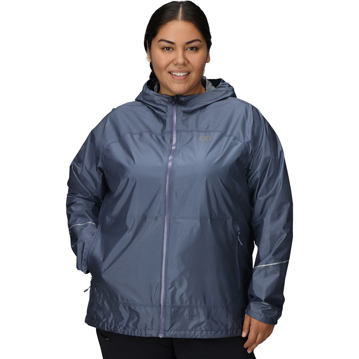 Outdoor Research Women's Helium Rain Jacket - Plus in Summit - Size: 2X