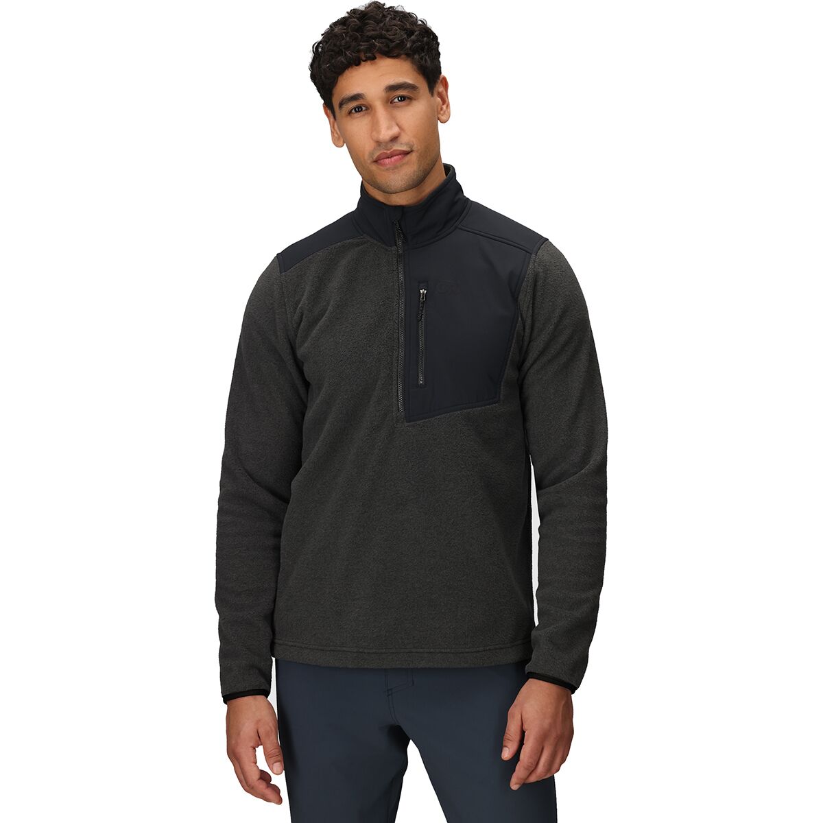 Outdoor Research Men's Polartec 200 1/2-Zip Pullover in Grey Heather - Size: Large