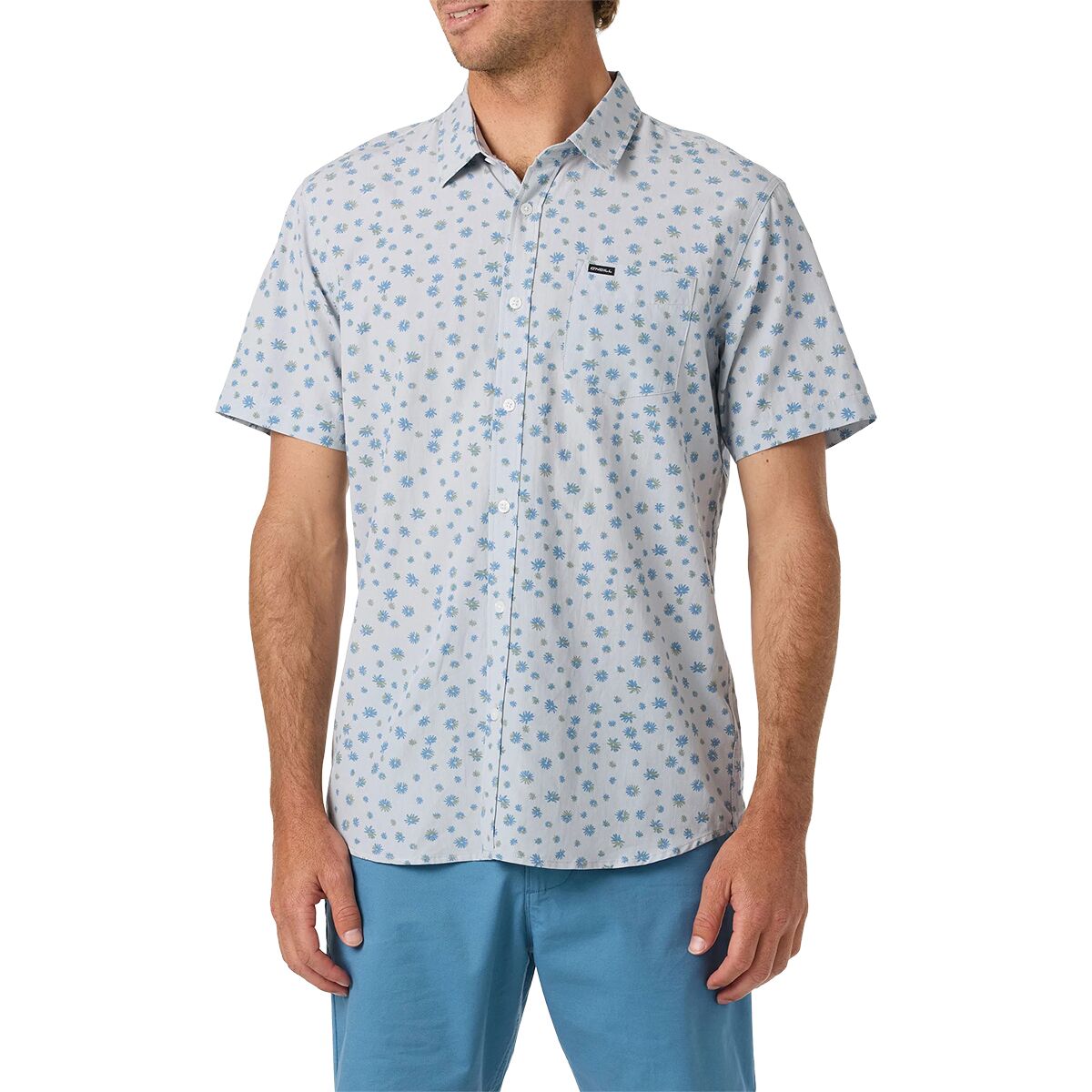 O'Neill Men's Oasis Standard Short-Sleeve Woven Shirt in High - Size: Large