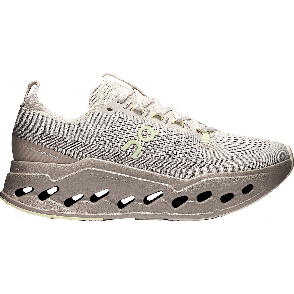 On Women's Cloudsurfer Max Running Shoe in Pelican / Limelight - Size: 10