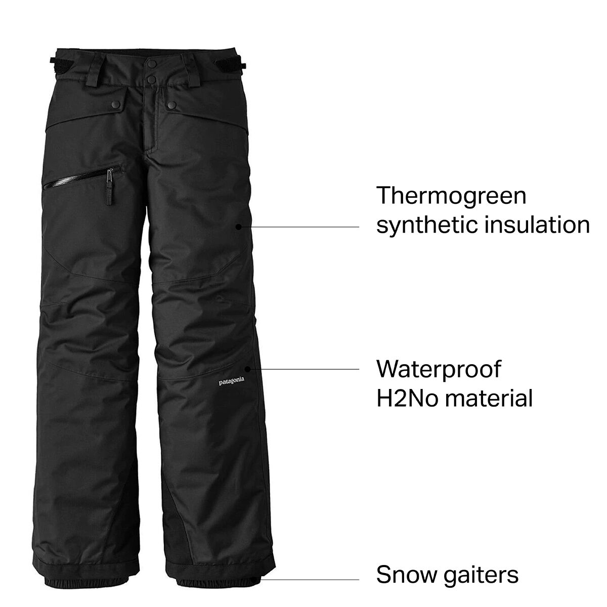 パタゴニア Patagonia スノーパンツ H2NO ブラック Patagonia Snowbelle Insulated Pant - Girls' - Kids