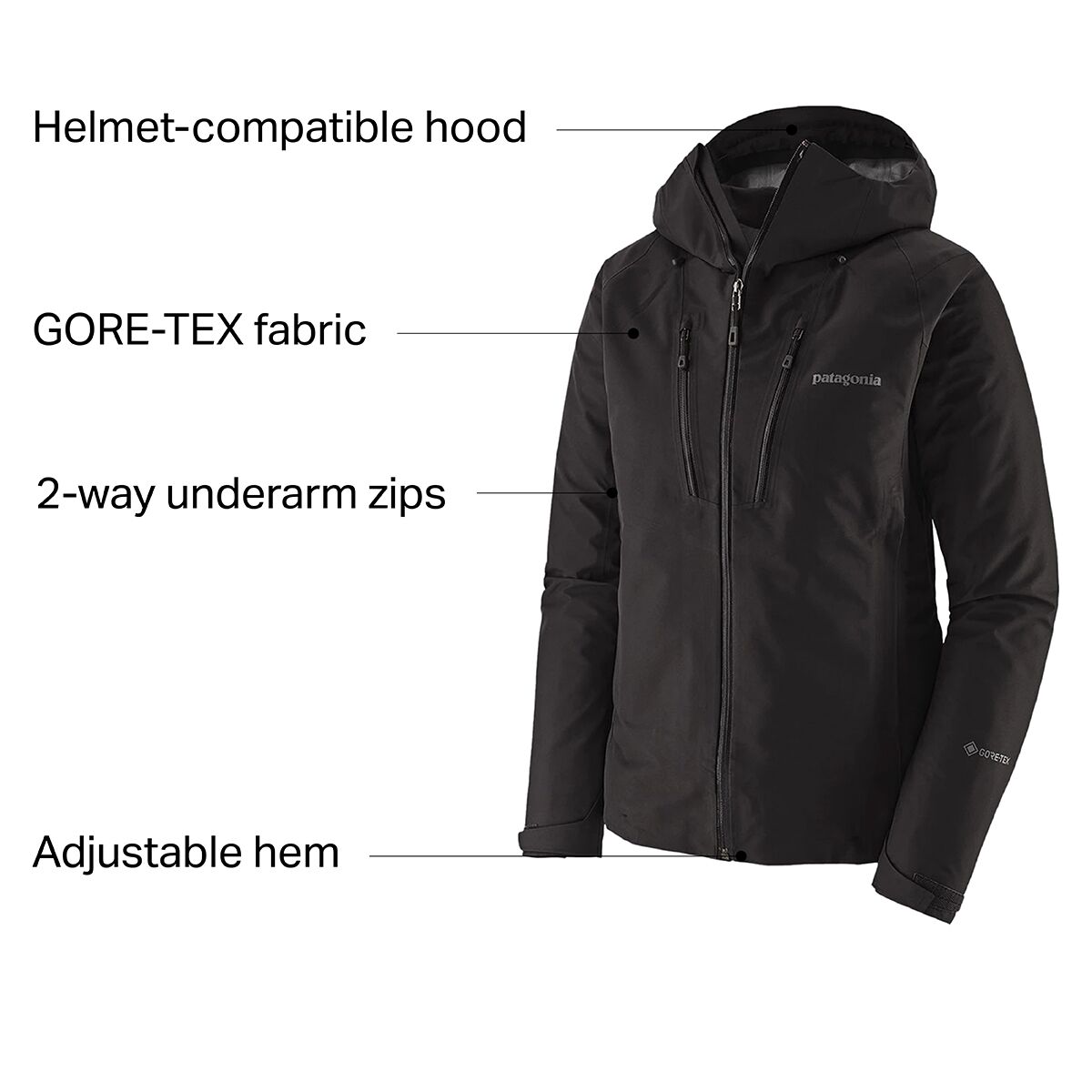 patagonia GORE-TEX MS TRIOLET JKT ブラック Patagonia Triolet Jacket - Women's - Als.com