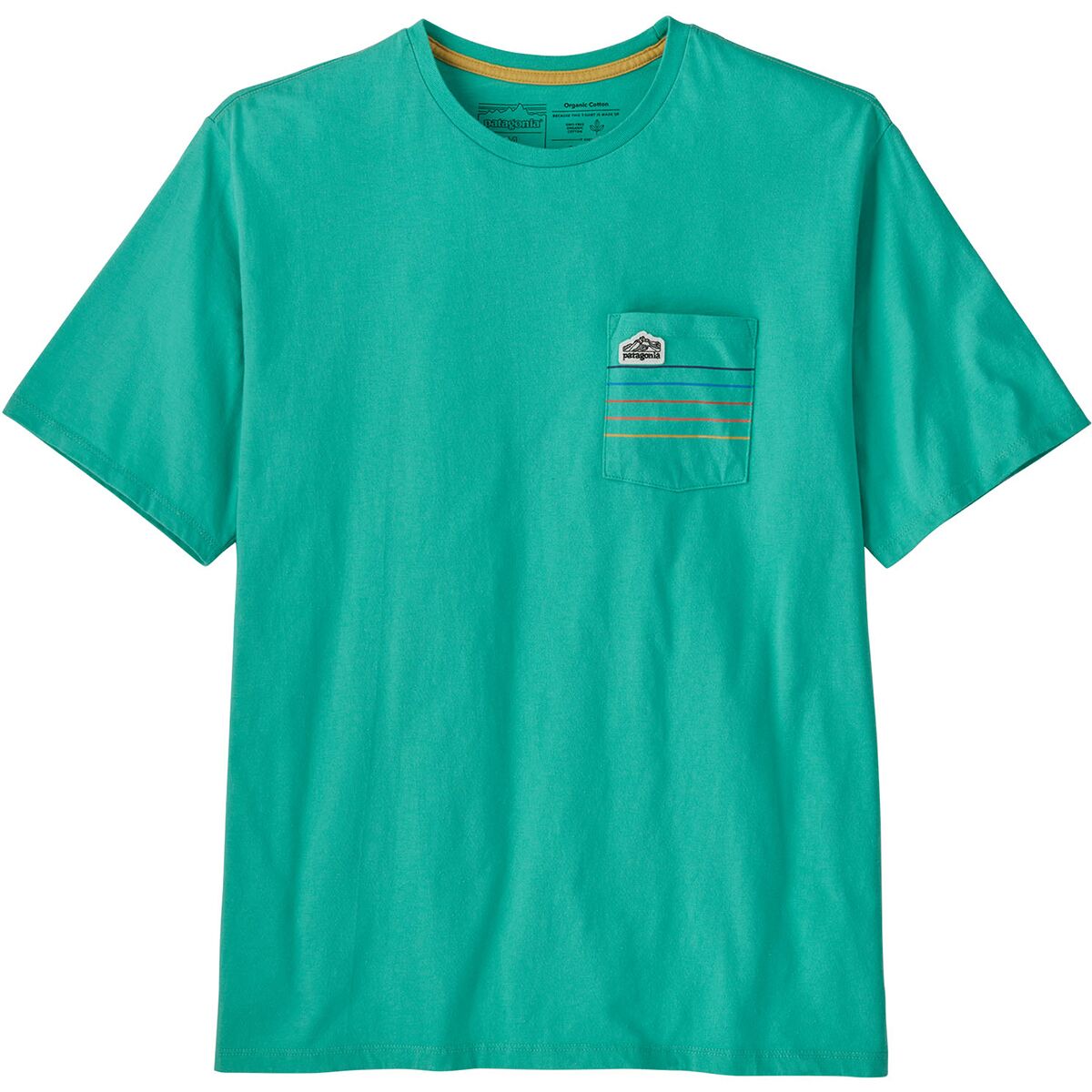 Patagonia Line Logo Ridge Stripe Organic Pocket T-Shirt