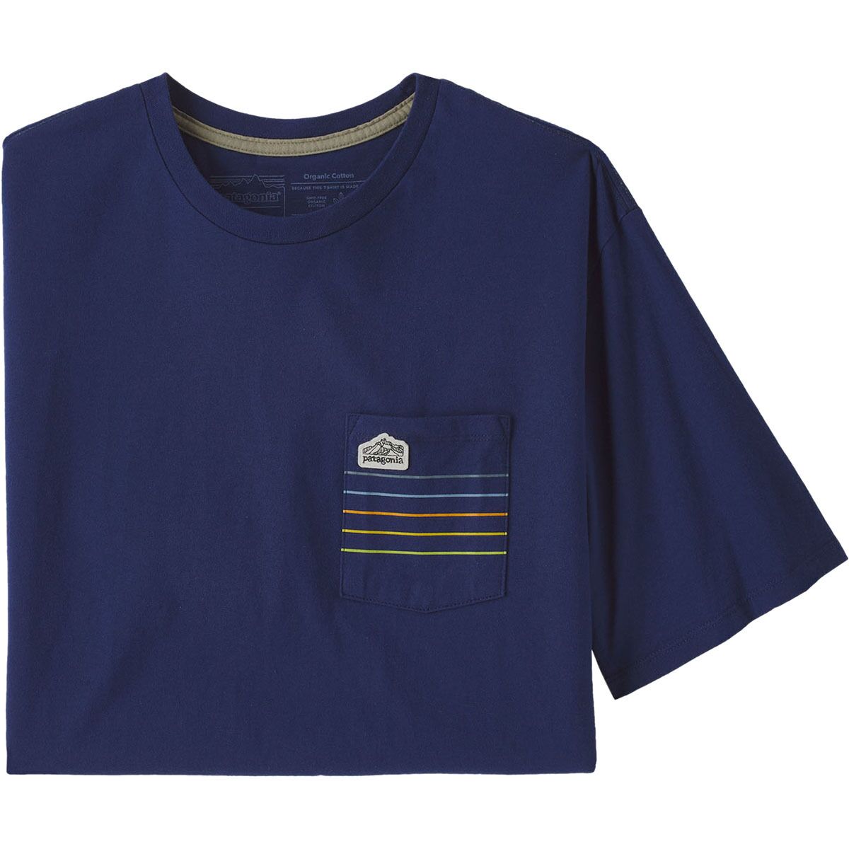 Patagonia Line Logo Ridge Stripe Organic Pocket T-Shirt