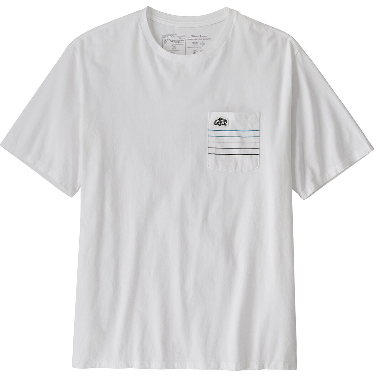 Patagonia Line Logo Ridge Stripe Organic Pocket T-Shirt