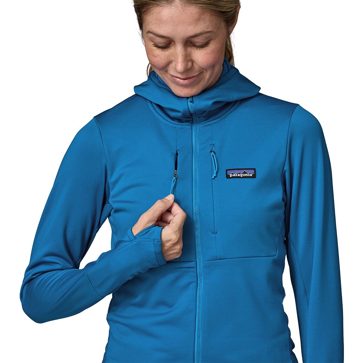 Fleece Hoody Patagonia R1 Hoody Balkan Blue Patagonia R1