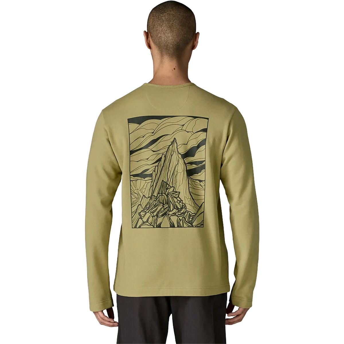Patagonia Men's Lightweight Cloud Crag Wildrise Crew Sweatshirt in Gumtree Green - Size: Medium