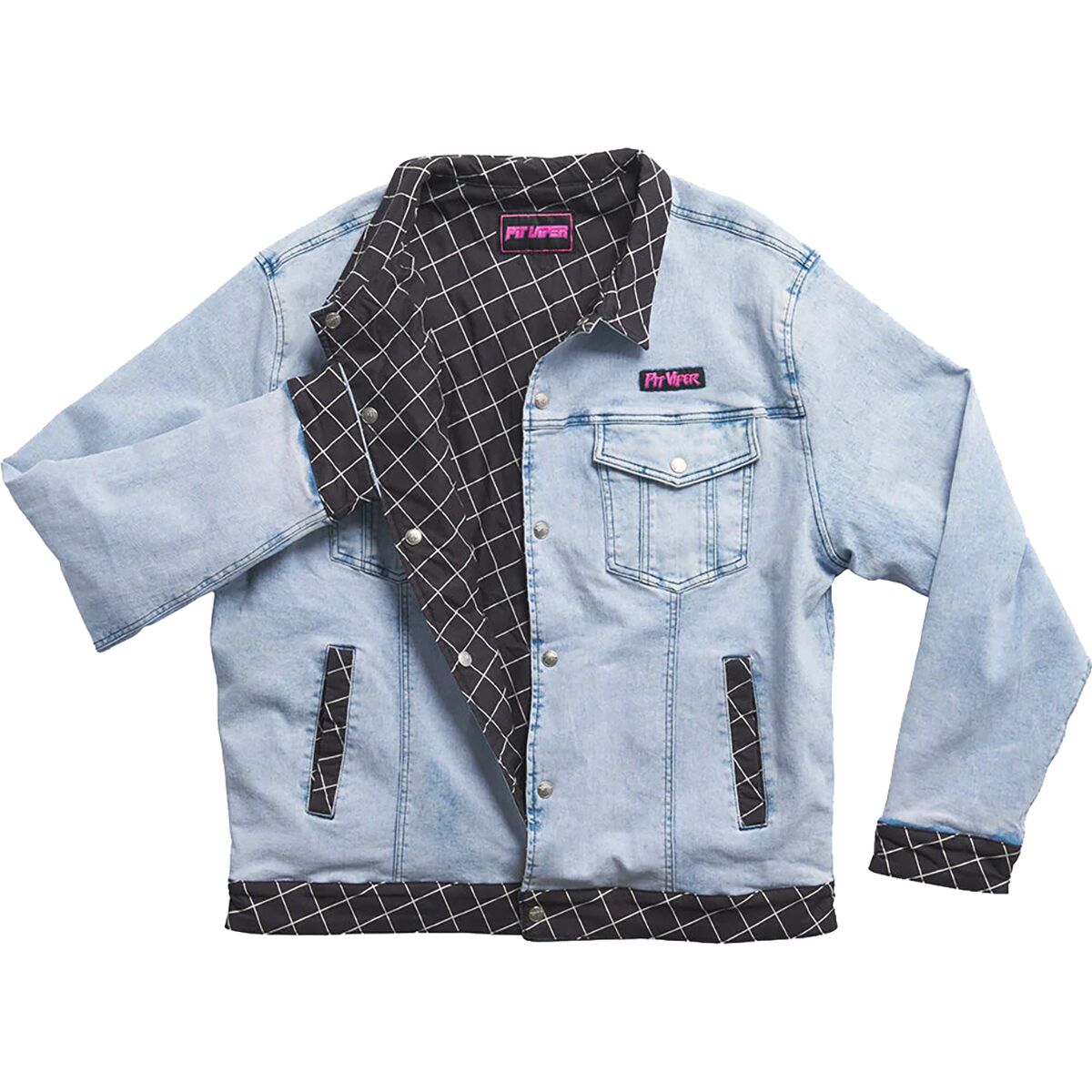 Pit Viper Men's Sport Denim Reversible Jacket in The Surge Matrix - Size: Medium
