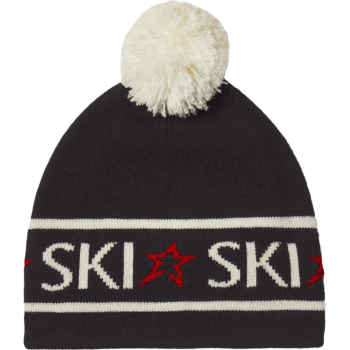 ? Perfect Moment Red Ski Beanie with Pompom Perfect Moment Ski Beanie Red and White Apres Ski Knit Pom Beanie, Chic for Women  main image 4