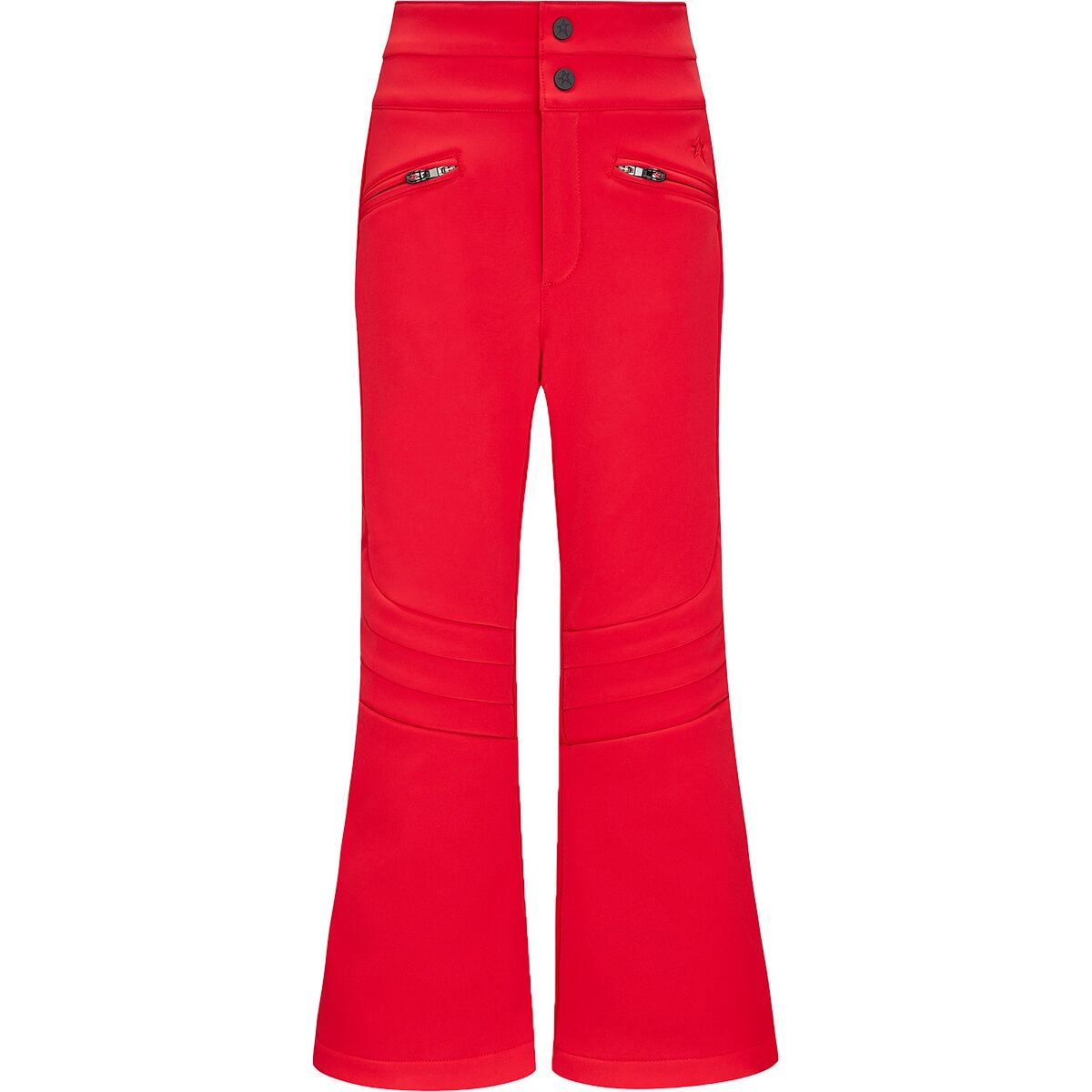 Aurora High Waist Flare Ski Pants in Red
