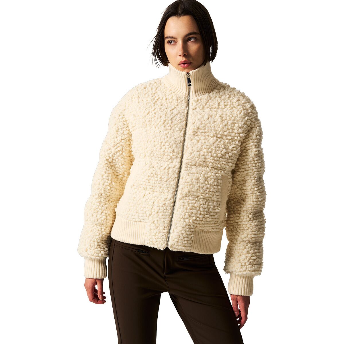 Perfect Moment Women's Apres Padded Bomber Jacket in Snow White - Size: Large