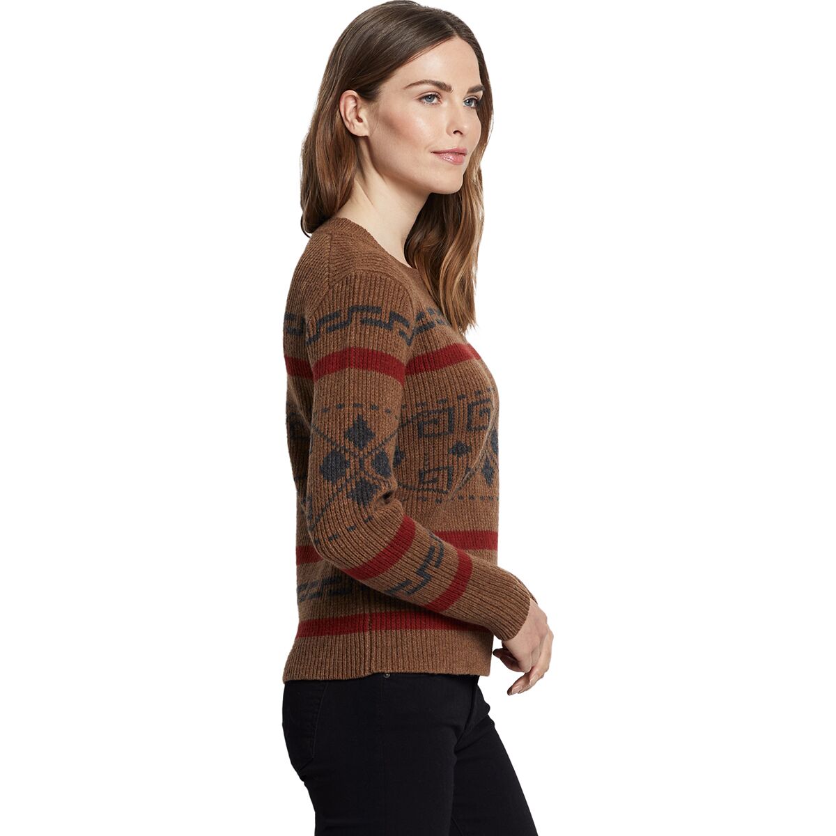 売れ筋商品|||ペンドルトン ニット&セーター アウター レディース Westerley Crewneck Sweater - Women's Copper Brown Multi WOMEN'S WESTERLEY CREWNECK SWEATER | Pendleton