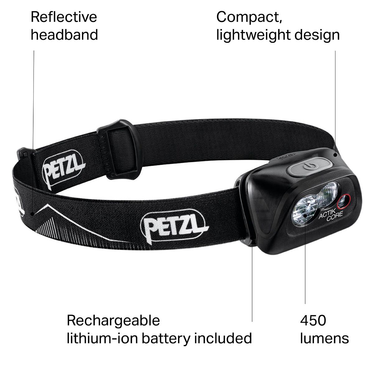 Petzl Actik Core - 350 Lumens Pas Cher