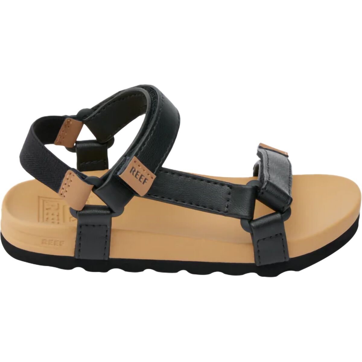 Reef Little Rem Hi Sandal - Toddler Girls' in Black / Tan - Size: 7