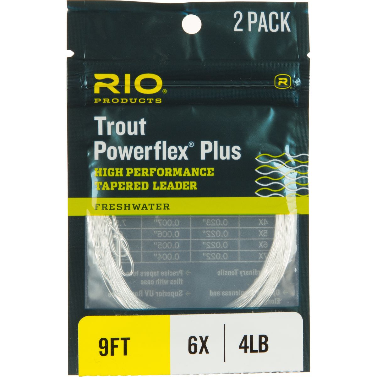RIO Powerflex 7.5Ft 6X Leaders 3 Pack 