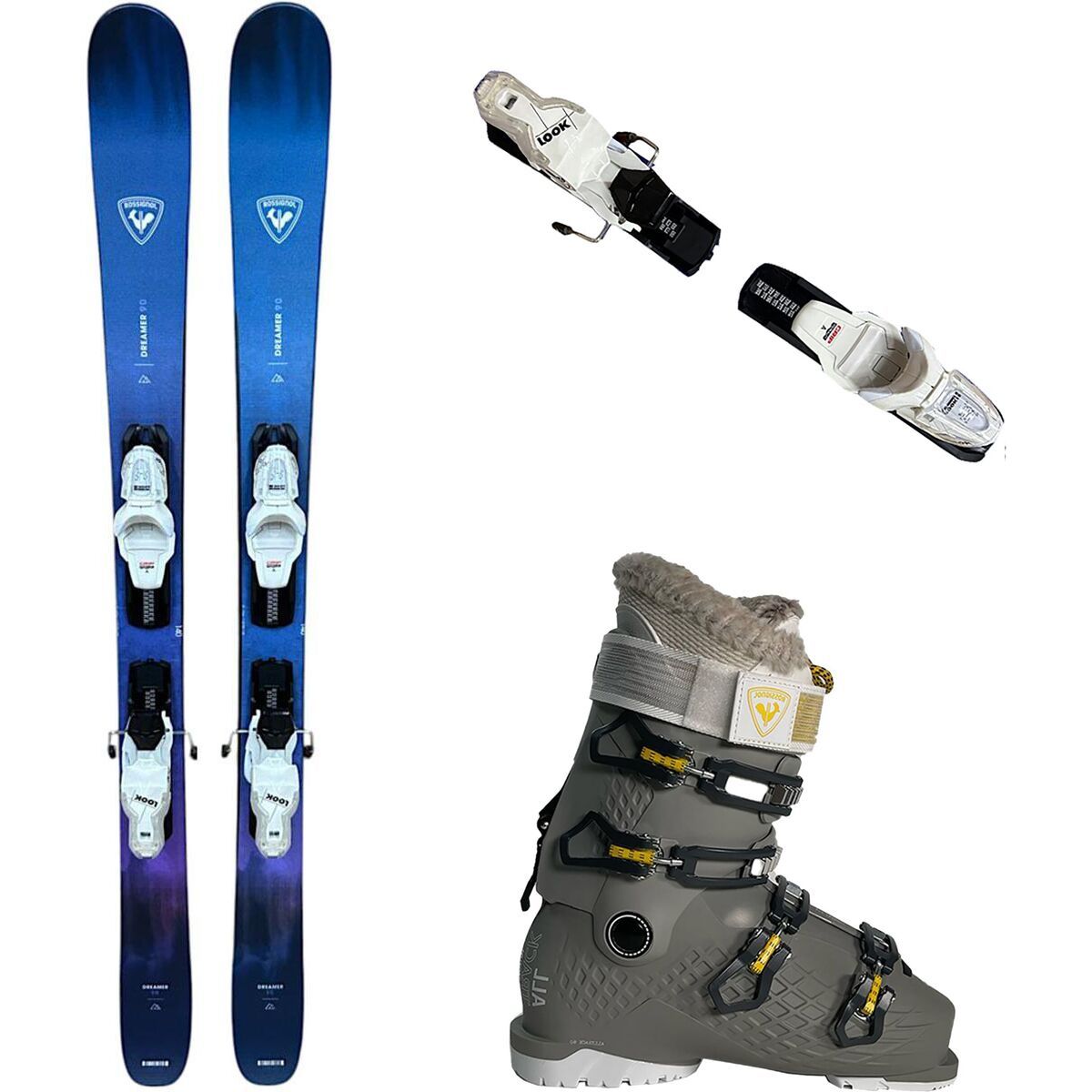 Rossignol Dreamer 90 Ski + Xpress W 10 GW + Alltrack 80 Boots - Ski