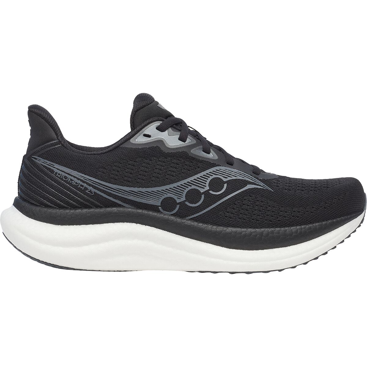 Saucony Men's Triumph 23 Running Shoe in Black / White - Size: 12