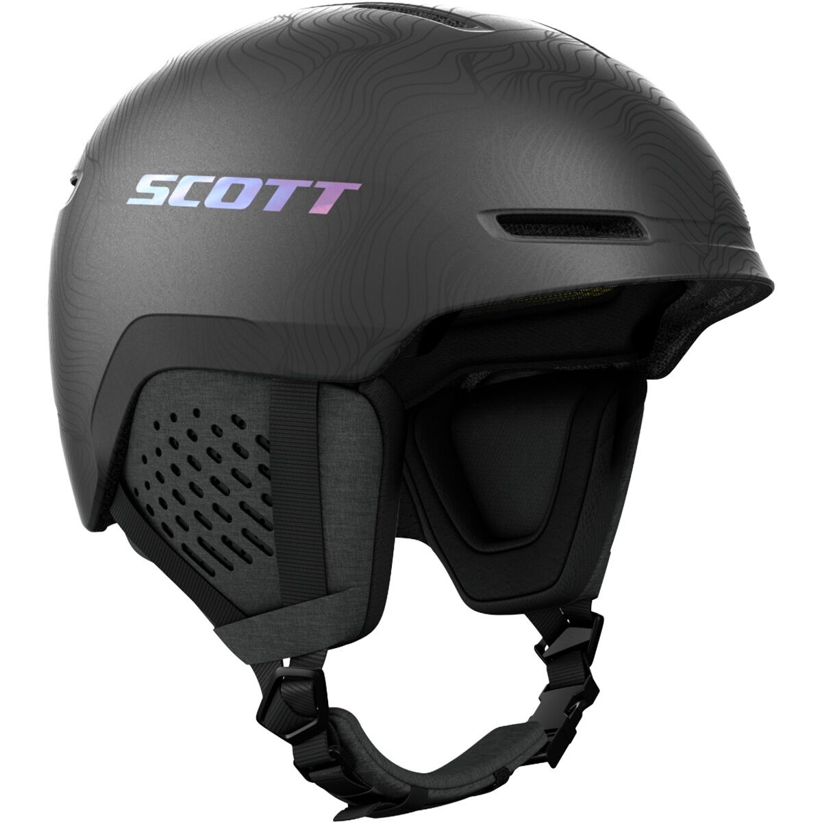 Scott Track Plus Helmet in Granite Black / Holo Grey - Size: Small