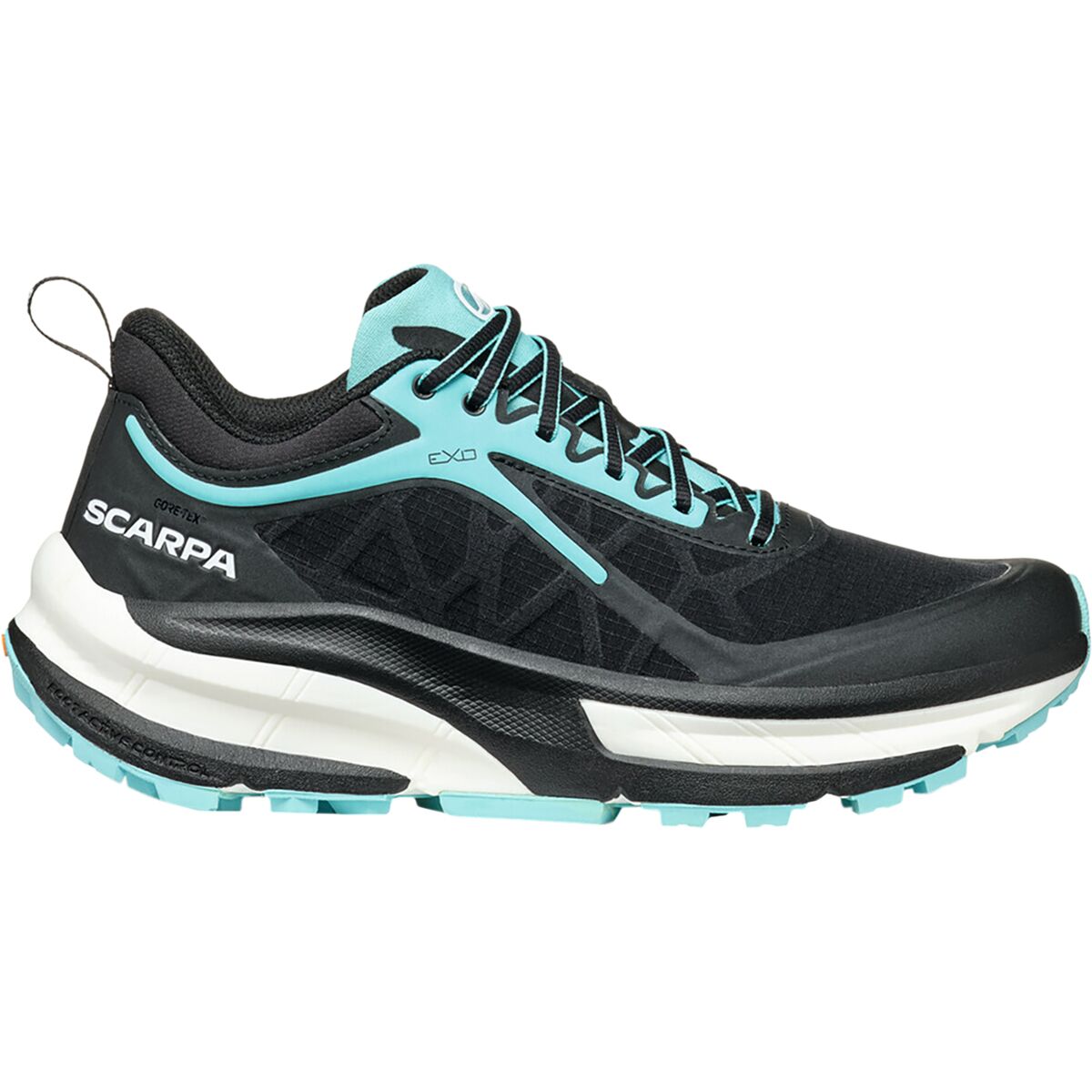Scarpa Women's Golden Gate ATR GTX Running Shoe in Black / Aruba Blue - Size: 38.5