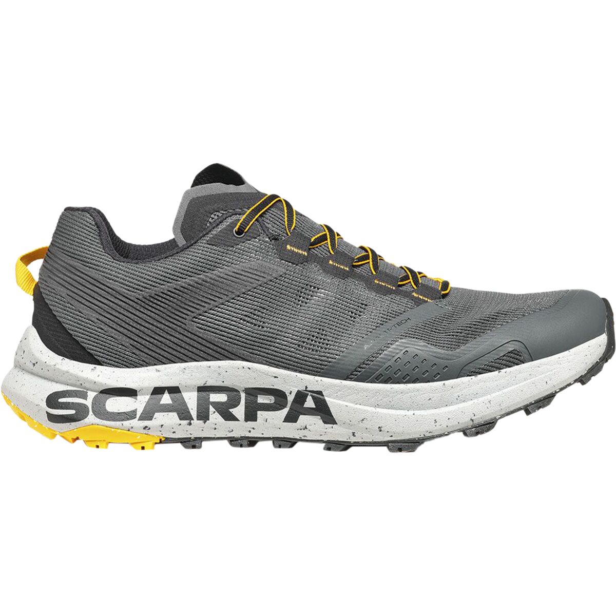 Scarpa Men's Spin Planet Trail Running Shoe in Anthracite / Saffron - Size: 44
