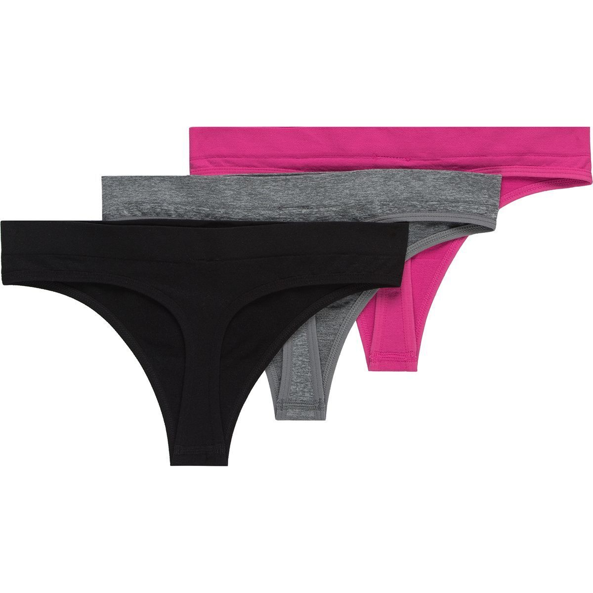 3-Pack Women's Stoic Seamless Performance Thong Underwear 