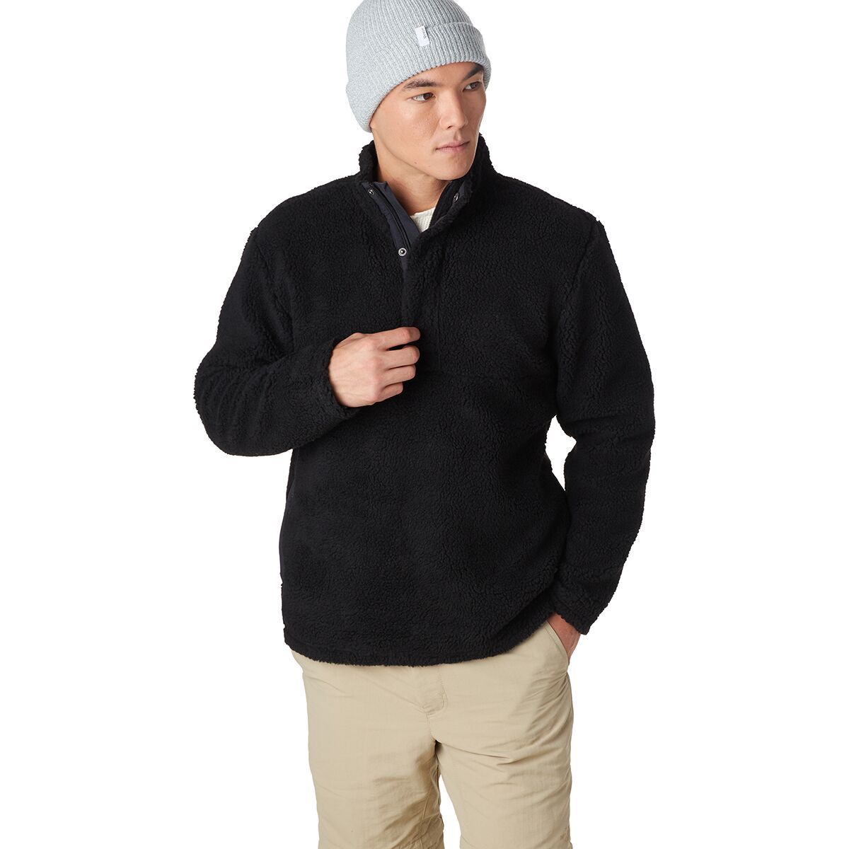 Stoic Sherpa Pullover 1/4-Zip Snap Front Placket - Men's - Men