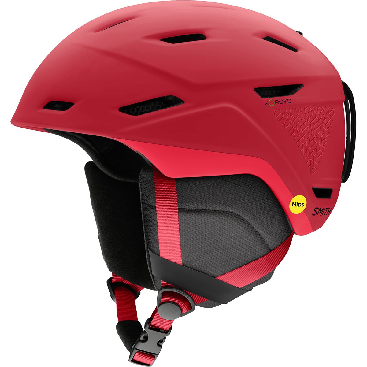 Smith Mission Mips Helmet in Matte Crimson Geo - Size: Small