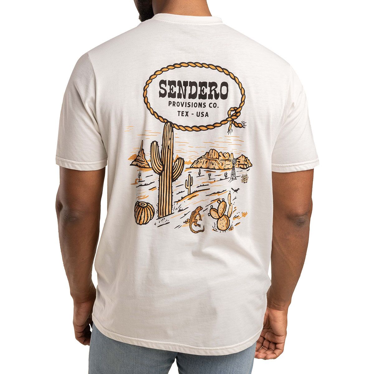 Sendero Provisions Co. Men's Arenoso T-Shirt in Vintage White - Size: Small
