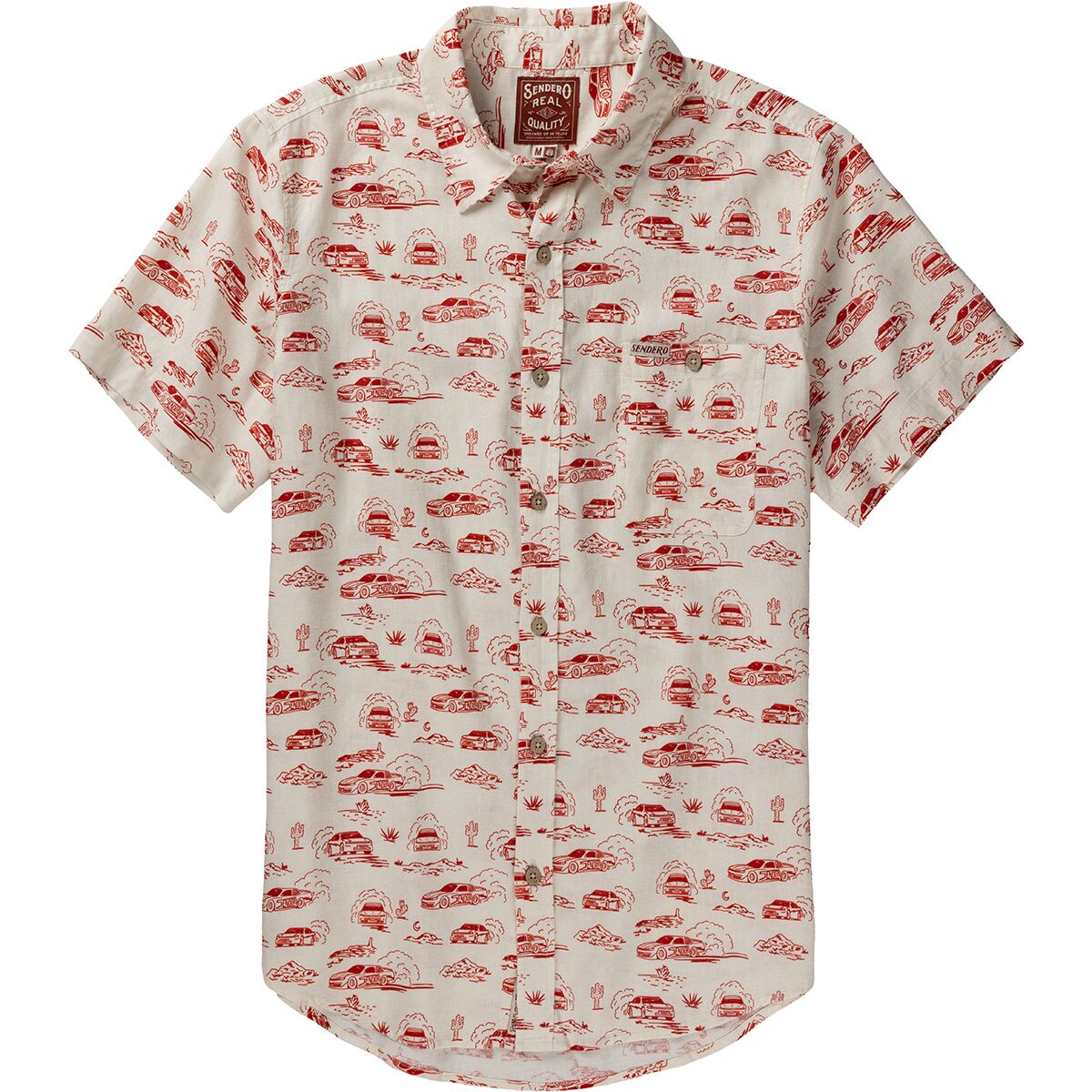 Sendero Provisions Co. Men's City Slicker Button Up Short-Sleeve Shirt in White - Size: Small