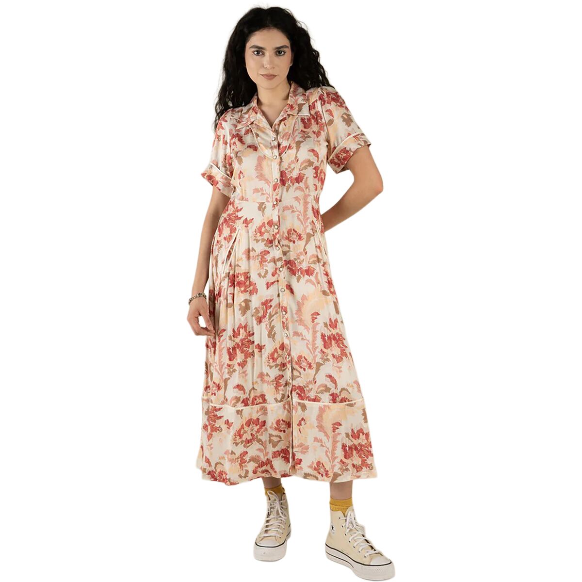 Sendero Provisions Co. Women's La Dahlia Dress in Alondra / Ivory - Size: XS