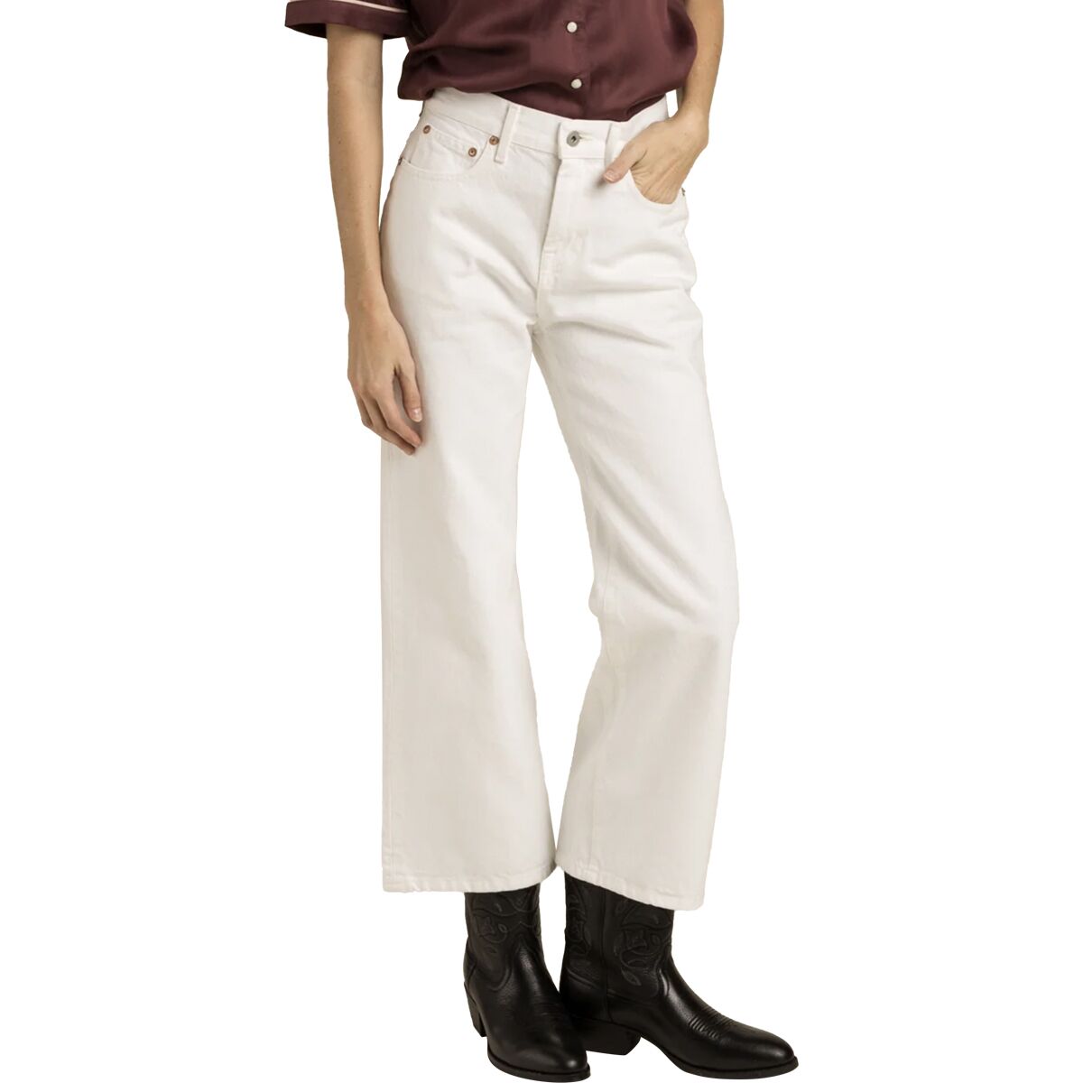 Sendero Provisions Co. Women's Maria Jean in Washed White - Size: 26