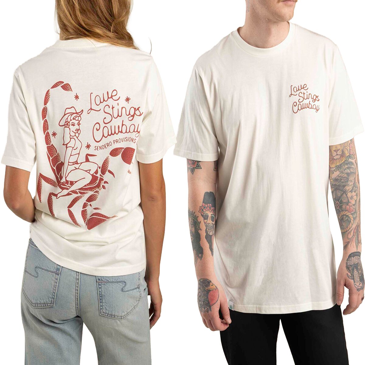 Sendero Provisions Co. Love Stings T-Shirt in Vintage White - Size: Medium