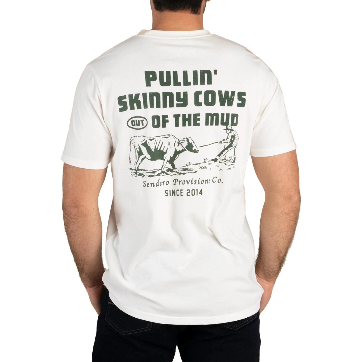 Sendero Provisions Co. Skinny Cows T-Shirt in Vintage White - Size: Medium