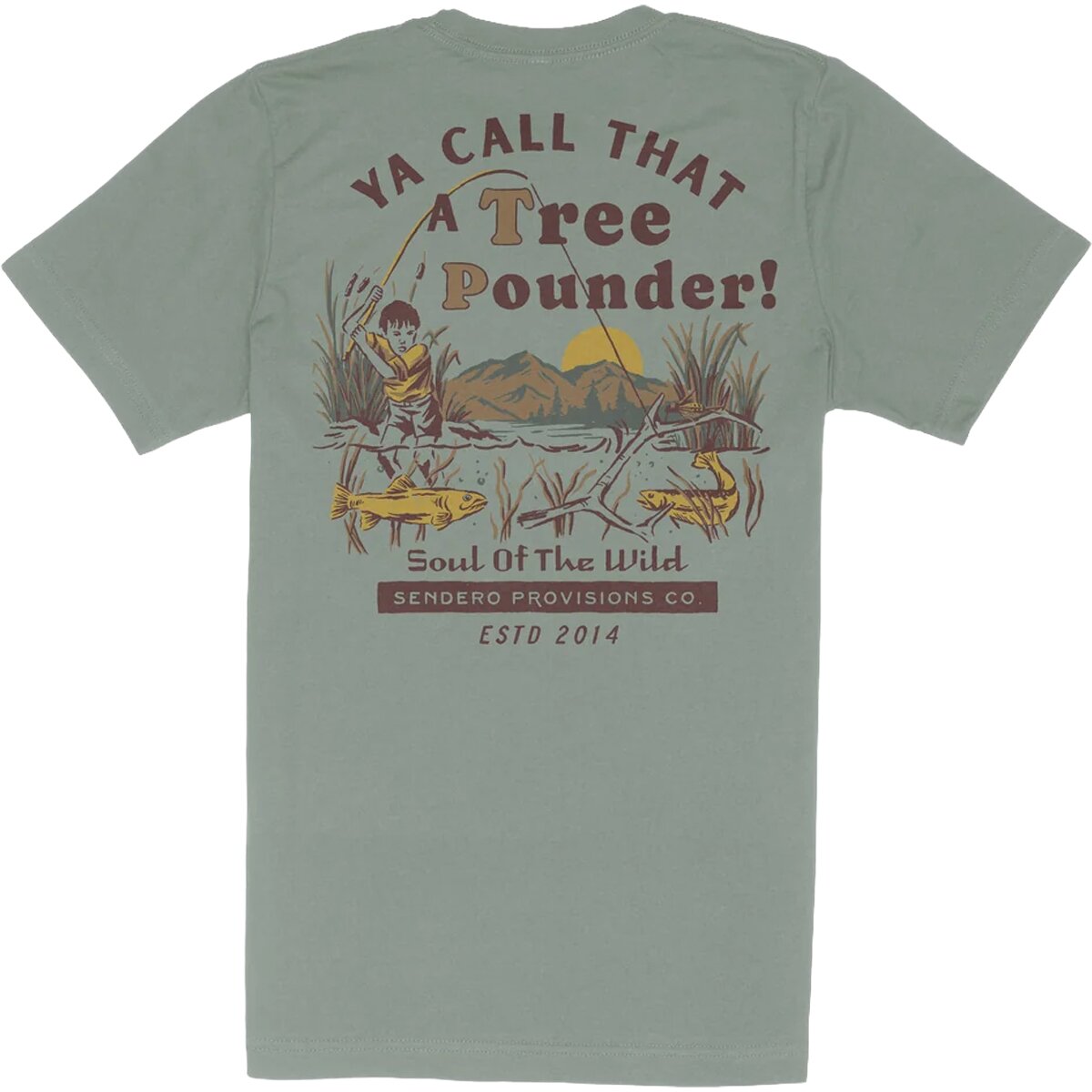 Sendero Provisions Co. Tree Pounder T-Shirt in Laguna - Size: Large