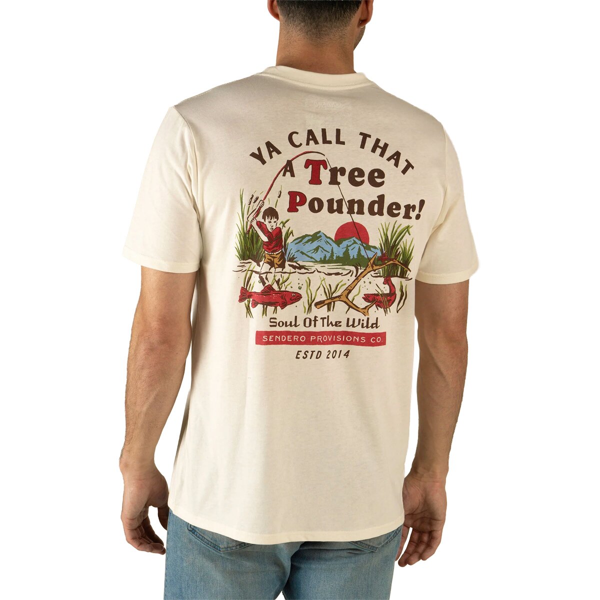 Sendero Provisions Co. Tree Pounder T-Shirt in Vintage White - Size: Large